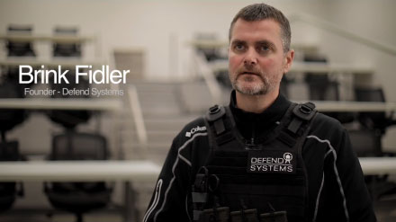 YouTube video thumbnail with text, "Brink Fidler: Founder - Defend Systems."